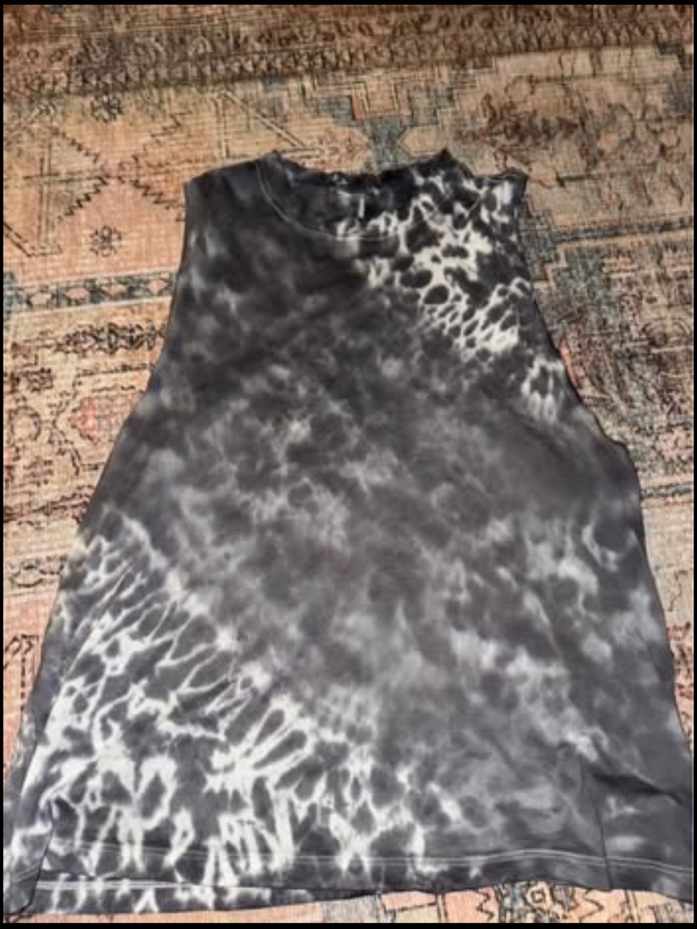 Lulu lemon Sleeveless Tie-Dye Tank Top - Black & White
